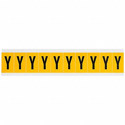 BRADY 1530Y Letter Label Y 1-1/2in.Hx7/8in.W