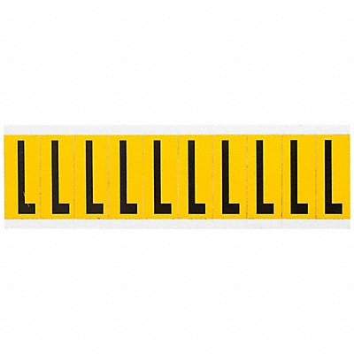 BRADY 1534L Letter Label L 2-1/4in.Hx7/8in.W Vinyl