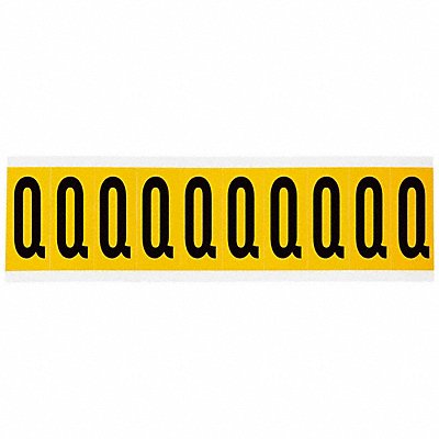 BRADY 1534Q Letter Label Q 2-1/4in.Hx7/8in.W Vinyl