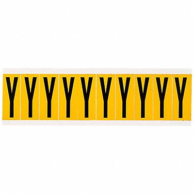 BRADY 1534Y Letter Label Y 2-1/4in.Hx7/8in.W Vinyl