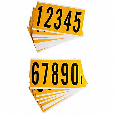 BRADY 1560KIT Number Label 0 Thru 9 5in.Hx1-3/4in.W