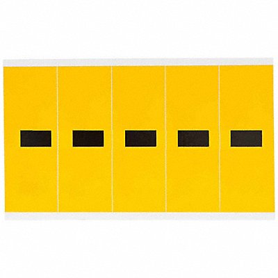 BRADY 1560DSH Letter Label Dash 5in.Hx1-3/4in.W Vinyl