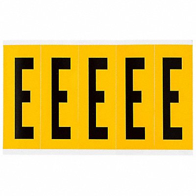 BRADY 1560E Letter Label E 5in.Hx1-3/4in.W Vinyl