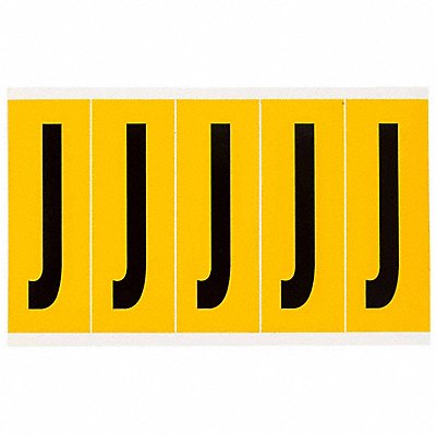 BRADY 1560J Letter Label J 5inHx1-3/4inW No Cards 1