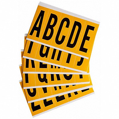 BRADY 1560LTRKIT Letter Label A Thru Z 5in.Hx1-3/4in.W