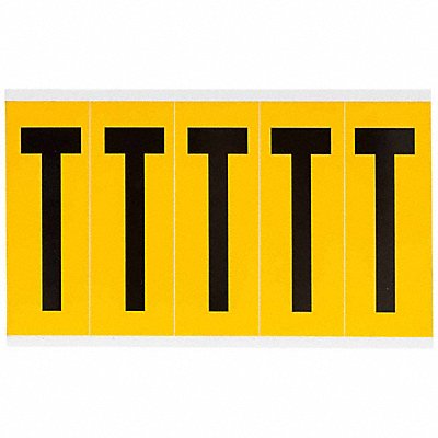 BRADY 1560T Letter Label T 5inHx1-3/4inW No Cards 1
