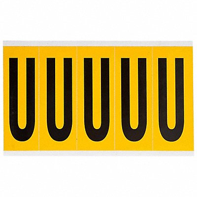 BRADY 1560U Letter Label U 5in.Hx1-3/4in.W Vinyl