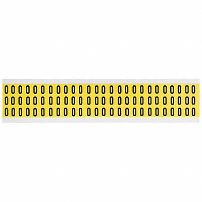 BRADY 34100 Number Label 0 1/2in.Hx11/32in.W Vinyl