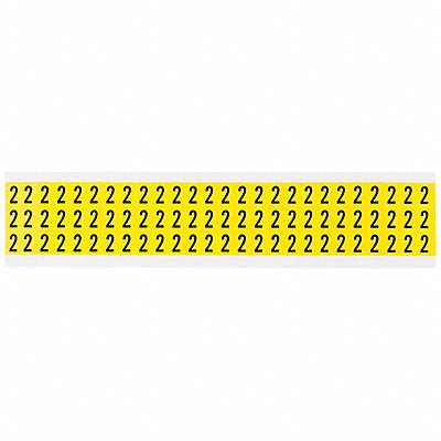 BRADY 34102 Number Label 2 1/2in.Hx11/32in.W Vinyl