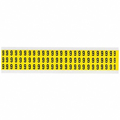 BRADY 34109 Number Label 9 1/2in.Hx11/32in.W Vinyl