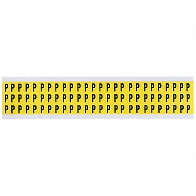 BRADY 3410P Letter Label P 1/2in.Hx11/32in.W Vinyl