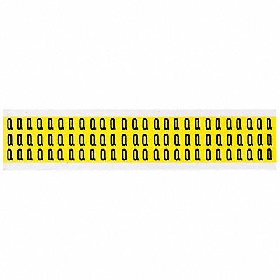 BRADY 3410Q Letter Label Q 1/2in.Hx11/32in.W Vinyl