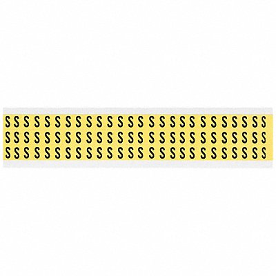 BRADY 3410S Letter Label S 1/2in.Hx11/32in.W Vinyl