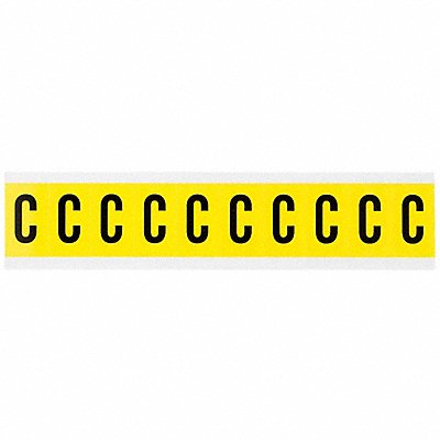 BRADY 3430C Letter Label C No Cards 1 Vinyl