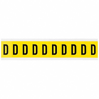 BRADY 3430D Letter Label D No Cards 1 Vinyl
