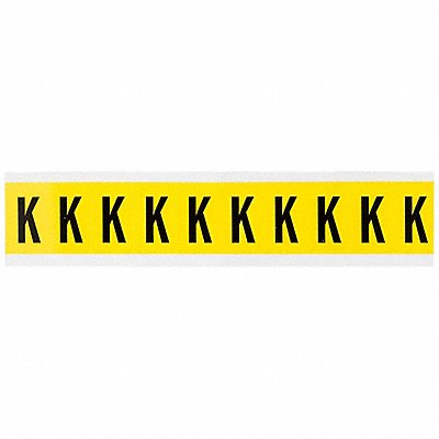 BRADY 3430K Letter Label K 1-1/2in.Hx7/8in.W