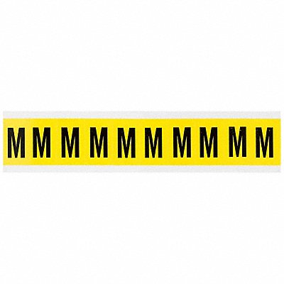 BRADY 3430M Letter Label M 1-1/2in.Hx7/8in.W Vinyl