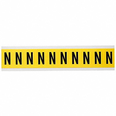 BRADY 3430N Letter Label N 1-1/2in.Hx7/8in.W