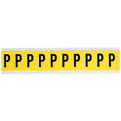 BRADY 3430P Letter Label P 1-1/2in.Hx7/8in.W Vinyl