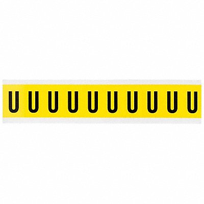 BRADY 3430U Letter Label U 1-1/2in.Hx7/8in.W Vinyl
