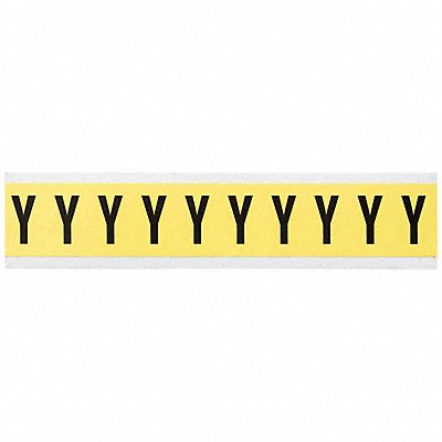 BRADY 3430Y Letter Label Y 1-1/2in.Hx7/8in.W Vinyl