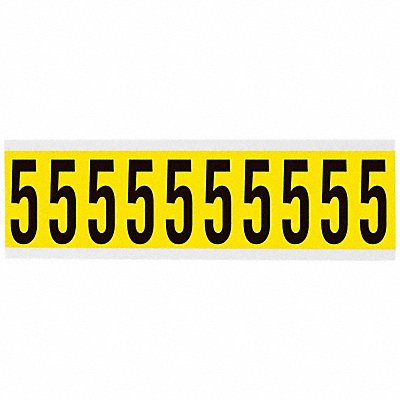 BRADY 34405 Number Label 5 2-1/4in.Hx7/8in.W