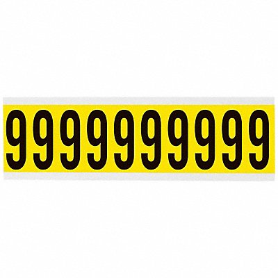 BRADY 34409 Number Label 9 2-1/4in.Hx7/8in.W