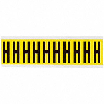BRADY 3440H Letter Label H 2-1/4in.Hx7/8in.W Vinyl