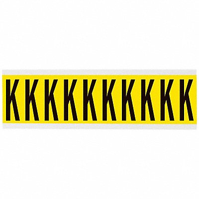 BRADY 3440K Letter Label K 2-1/4in.Hx7/8in.W Vinyl