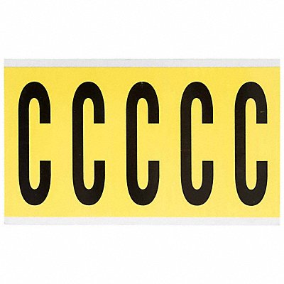 BRADY 3460C Letter Label C 5inHx1-3/4inW No Cards 1