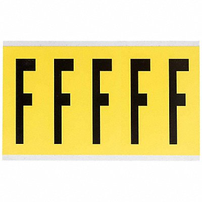 BRADY 3460F Letter Label F 5in.Hx1-3/4in.W Vinyl