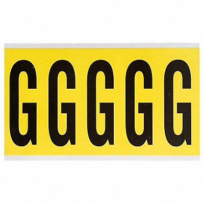 BRADY 3460G Letter Label G 5in.Hx1-3/4in.W Vinyl