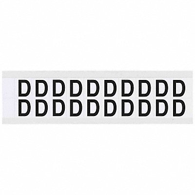 BRADY 9712D Letter Label D 3/4in.Hx21/32in.W Vinyl