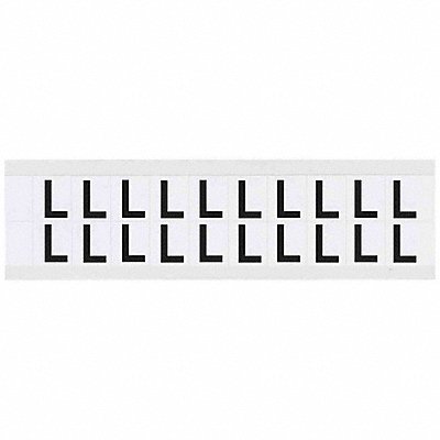 BRADY 9712L Letter Label L 3/4in.Hx21/32in.W Vinyl