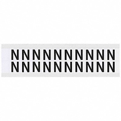 BRADY 9712N Letter Label N 3/4in.Hx21/32in.W Vinyl