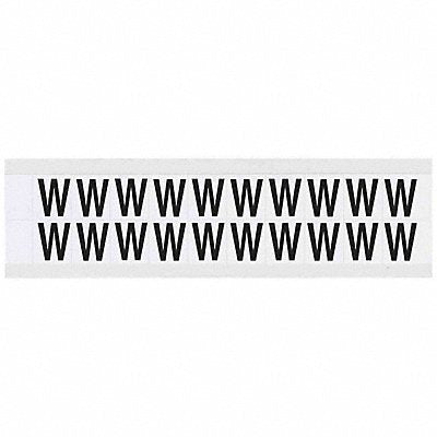 BRADY 9712W Letter Label W 3/4in.Hx21/32in.W Vinyl