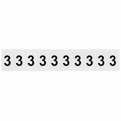 BRADY 97133 Number Label 1-1/2 H 1-11/64 W PK10