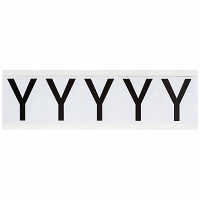 BRADY 9714Y Letter Label 2-1/4 H 1-13/16 W PK5