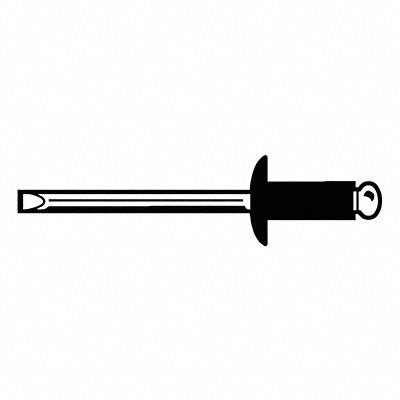 GRAINGER U341800120042 Blind Rivet 1 3/8 in L 1/8 in dia PK500