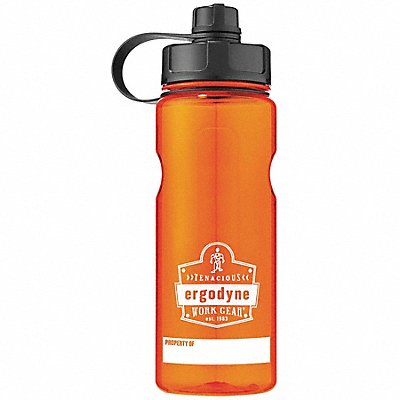 CHILL-ITS BY ERGODYNE 5151 Water Bottle 34 oz Orange BPA Free