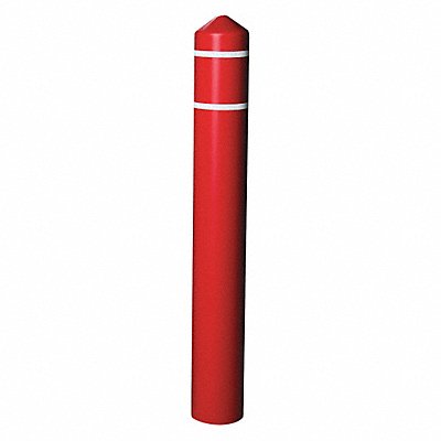 GRAINGER 1736RWS Bollard Cover Red 7 2/5 in Dia