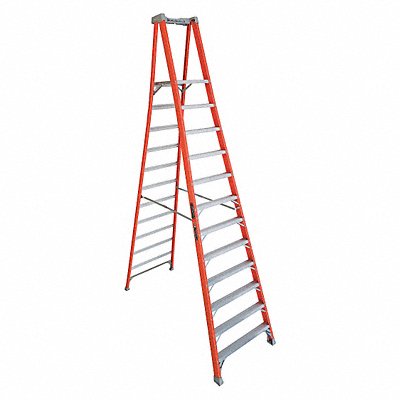 LOUISVILLE FXP1712 Platform Stepladder 11 ft 5 FGL 300 lb