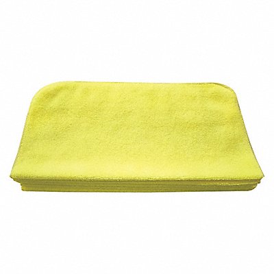 TOUGH GUY 32UV12 Microfiber Cloth 16 x 16 Yellow PK12