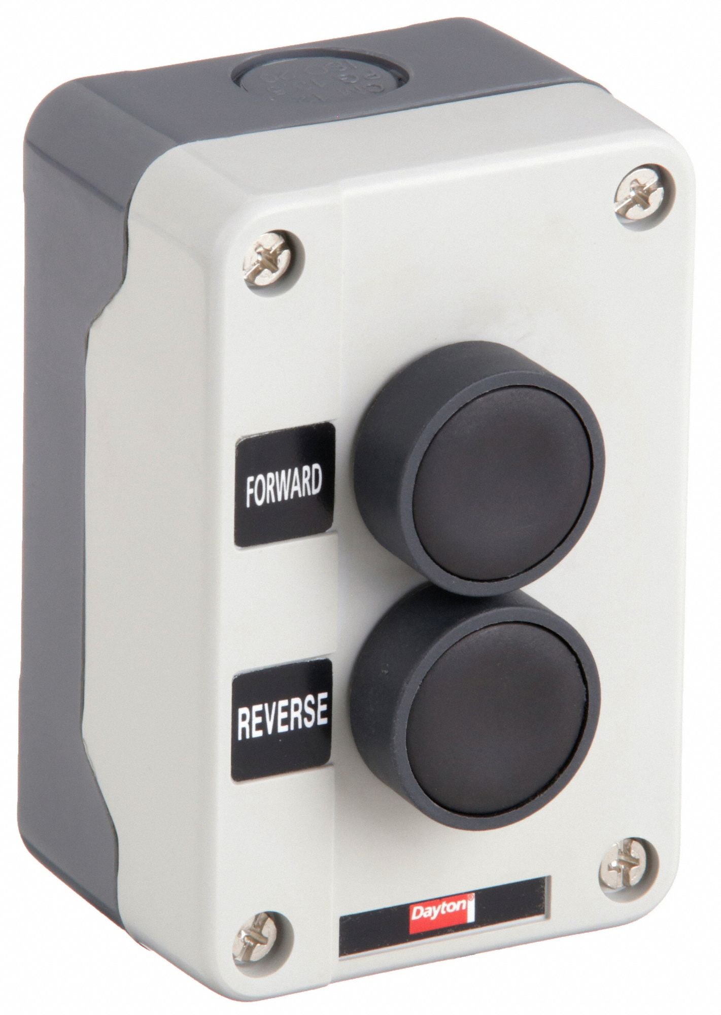 DAYTON 32W268 Control Station 2Push Buttons Blk 2NO
