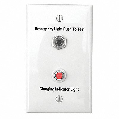 DUAL-LITE SPRTS Rmt Tst Sw Steel White 2 13/16 Emrg Lght