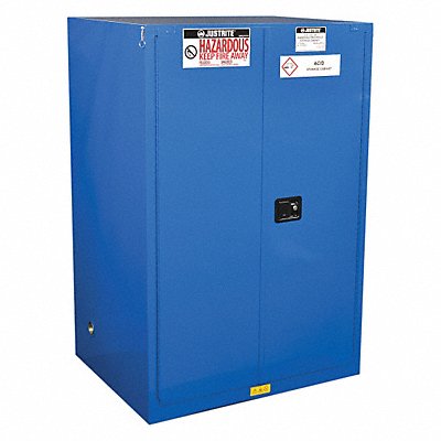 JUSTRITE 869028 Haz Material Safety Cabinet 90 Gal Blue