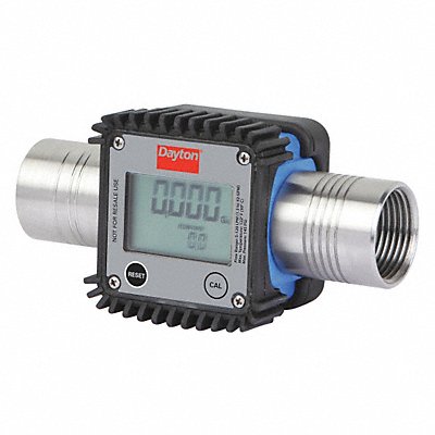 DAYTON 32ZN69 Flowmeter Digital 1 FNPT 5.35 cps LCD