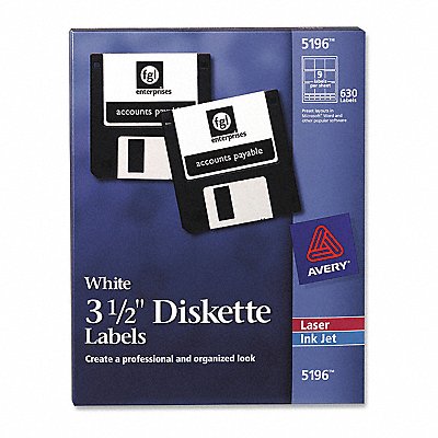 AVERY 5196 Diskette Labels Laser/Ink 3.5 PK630
