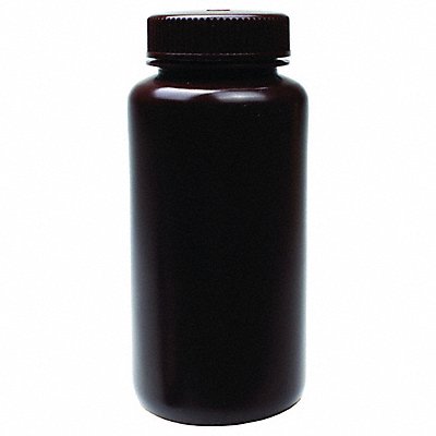 GRAINGER 33465 Bottle 168 mm H Amber PK12