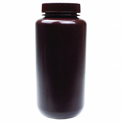 GRAINGER 33466 Bottle 200 mm H Amber PK6